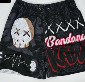 Youth/Men/Women Skull Bandana Street Mesh Shorts