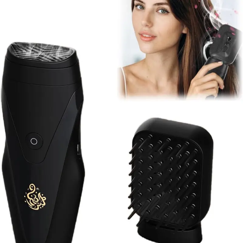 Portable Arabian hair comb Rechargeable USB Incense Burner Electric Aromatherapy Machine, Electric Incense Burner Handheld Portable Hair Incense Burner hair comb