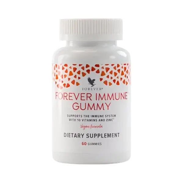 Forever Living Forever Immune Gummy - Vegan Formula with 10 Vitamins and Zinc - 60 Gummies Dietary Supplement