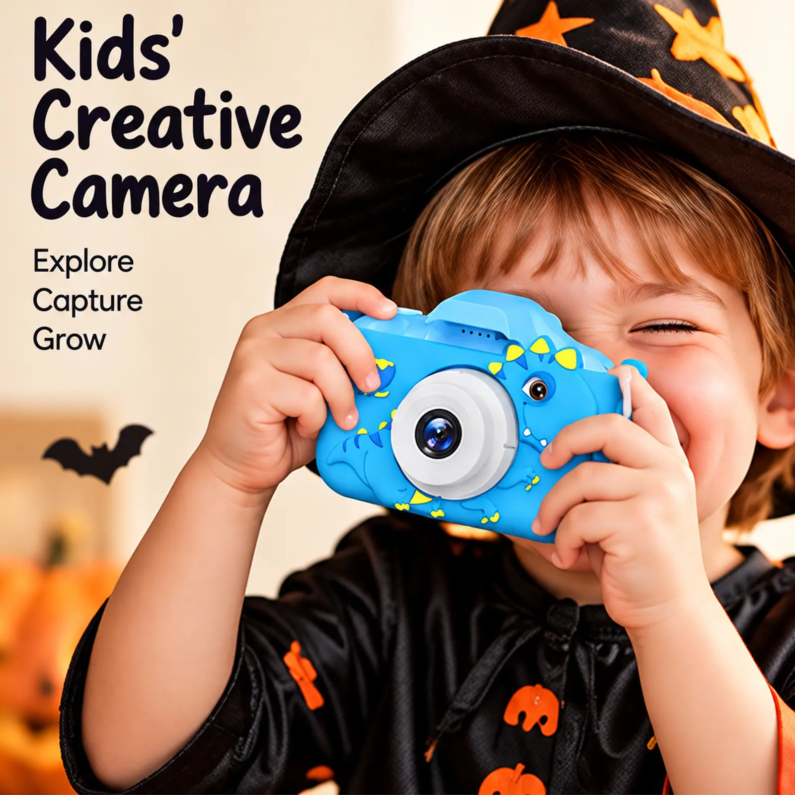 【2027 Upgrade】Kids Selfie Portable Digital Camera - High Definition Camera with Cute Silicone Case, Rechargeable Battery, Photo and Video Features, 5 Brain Games, Perfect Birthday/Holiday Gift for Boys & Girls 3-12