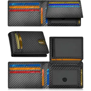 Fathers Day Wallet Gifts for Dad Men - Birthday Day Gift for Him Husband Boyfriend from Son Daughter Kids, Stocking Stuffer RFID Blocking Thin Slim Minimalist Leather Bifold Credit Card Holder