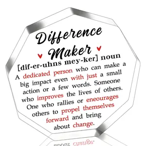 Difference Maker Gift, Difference Maker Ornament, Desktop Decoration, Office Desktop Ornament, Teacher Coach Employee Colleague Gift