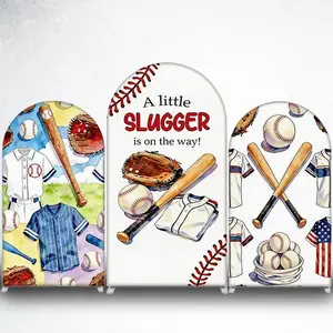 15-day Delivery Baseball Jersey and Equipment Arch Backdrop Cover for Sports Theme Party