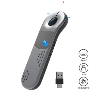 Remote Control for Phone, Scrolling Air Mouse with Touchpad, Wireless Scroller, Presentation Clicker with Red Laser, 3-in-1 USB/Type-C, Hyperlink & Volume Control, Short Video Page Turner, Remote for Mac/PC/Laptop（Bluetooth+2.4G）