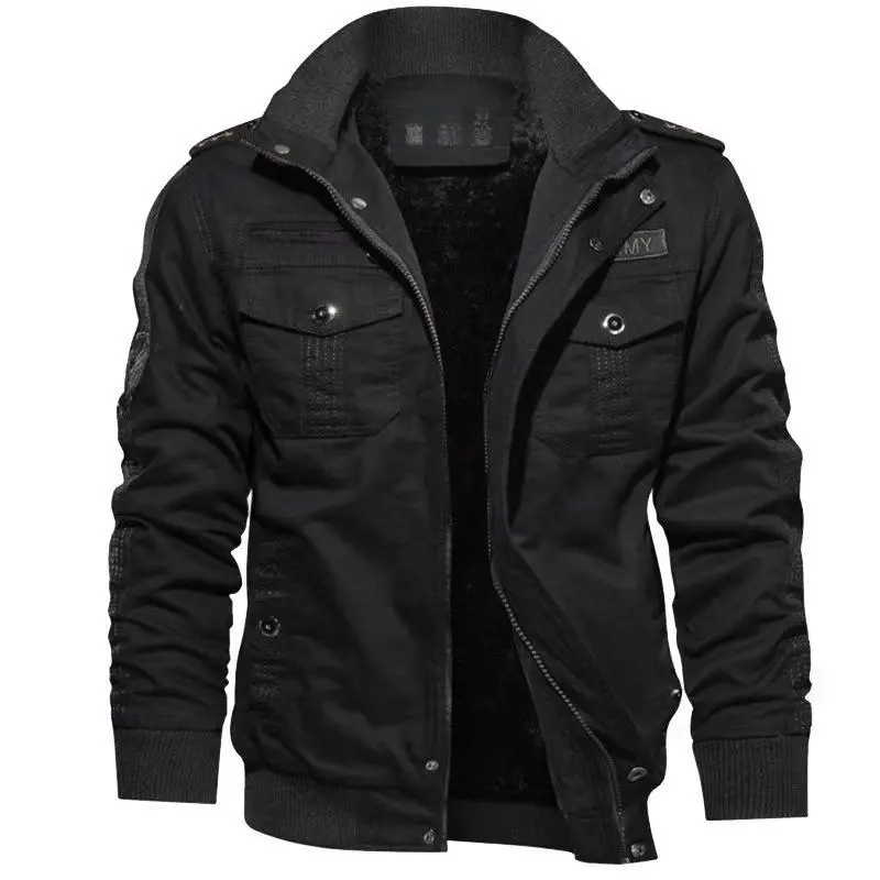 Men's Fleece Jacket And Coat - Winter Full Zip Multi-Pocket 2 Chest Pockets 2 Side Pockets And 1 Inner Pocket Fleece Lined Windproof Warm Stylish Comfortable - For Men - Suitable for Work, Outdoor Activities, Cycling, Climbing, Camping, Hiking, Travel - P