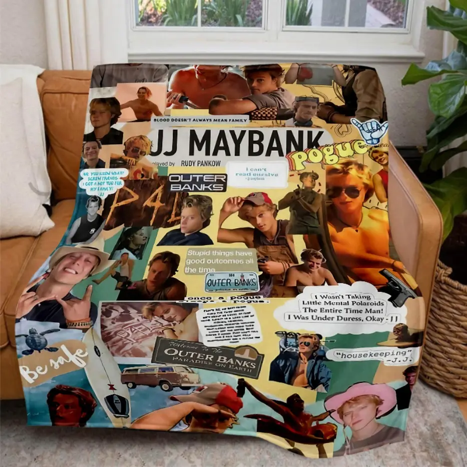 280GSM Soft Throw Blanket JJ Flannel Throw Blanket, Soft, Warm, All-Season Throw Lightweight Blanket for Couch, Bed, Office, Camping or Travel - Machine Washable, Naps & Home Use - Perfect Gift for Boys Girls Men Women