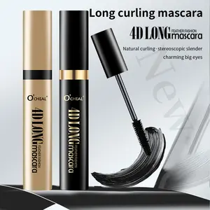 4D Super Long Lashes Mascara -Waterproof, Smudge-Proof& Dramatic Lengthening Formula for Sensitive Eyes, DurableBlack Mascara for All Light Beige Types, Enhanced Volume &Length, Smudge-Proof Makeup, Sleek Tube Design,Highquality Finish