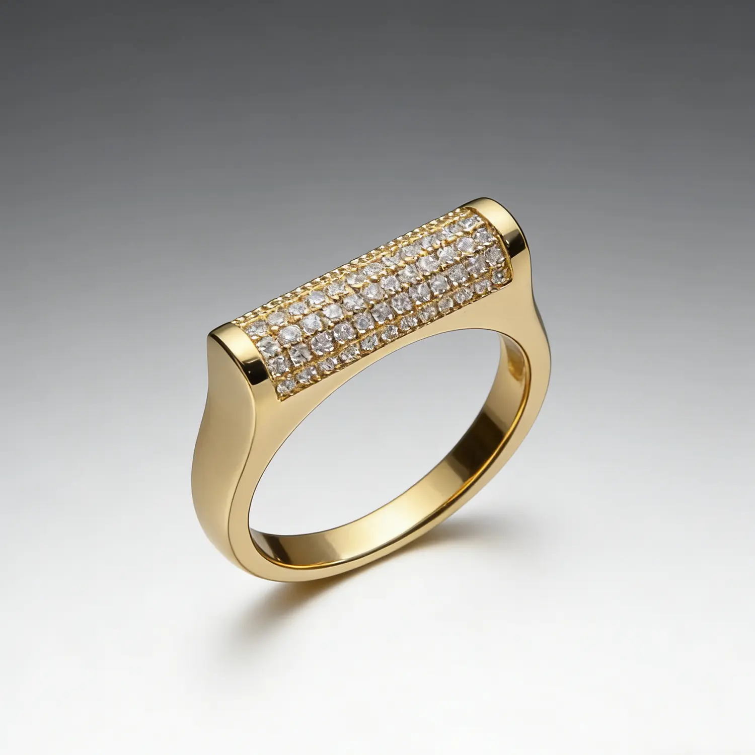 Women's 18K Gold-Plated Pavé CZ Geometric Statement Ring - Minimalist Band, Luxurious Stackable Jewelry for Everyday Wear & Parties, TikTok Viral Ring, Cz Rings, Geometric Rings, Elegant Glittering Ring, Women's Fashion
