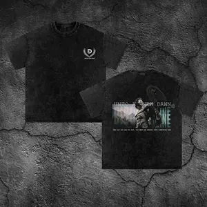 Men's Discipline Graphic T-Shirt, Oversized Washed Cotton Tee, Baggy Fit Top for Gym Training and Workout Wear