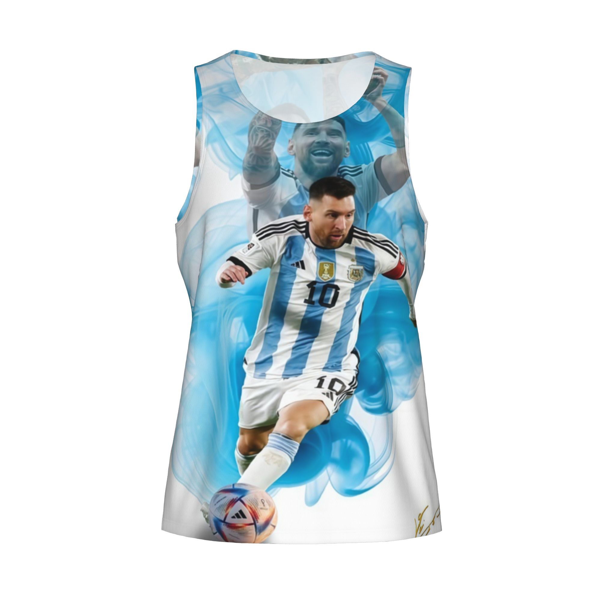 Messi Argentina #10 Tank Top | World Champion Edition Graphic Sleeveless Shirt