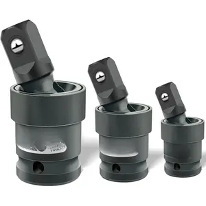 3 count Impact Universal Joint Socket Swivel Set, 1/4", 3/8", 1/2" Drive Socket Extension Set, Cr-Mo Steel Universal Joint Adapter
