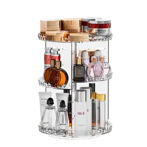 360 Rotating Makeup Organizer, Adjustable Layers Spinning Skincare Organizers, Perfume Organizer Lazy Susan Makeup Organizers Bathroom Organizer And Storage Multi-Function Organizers for Vanity
