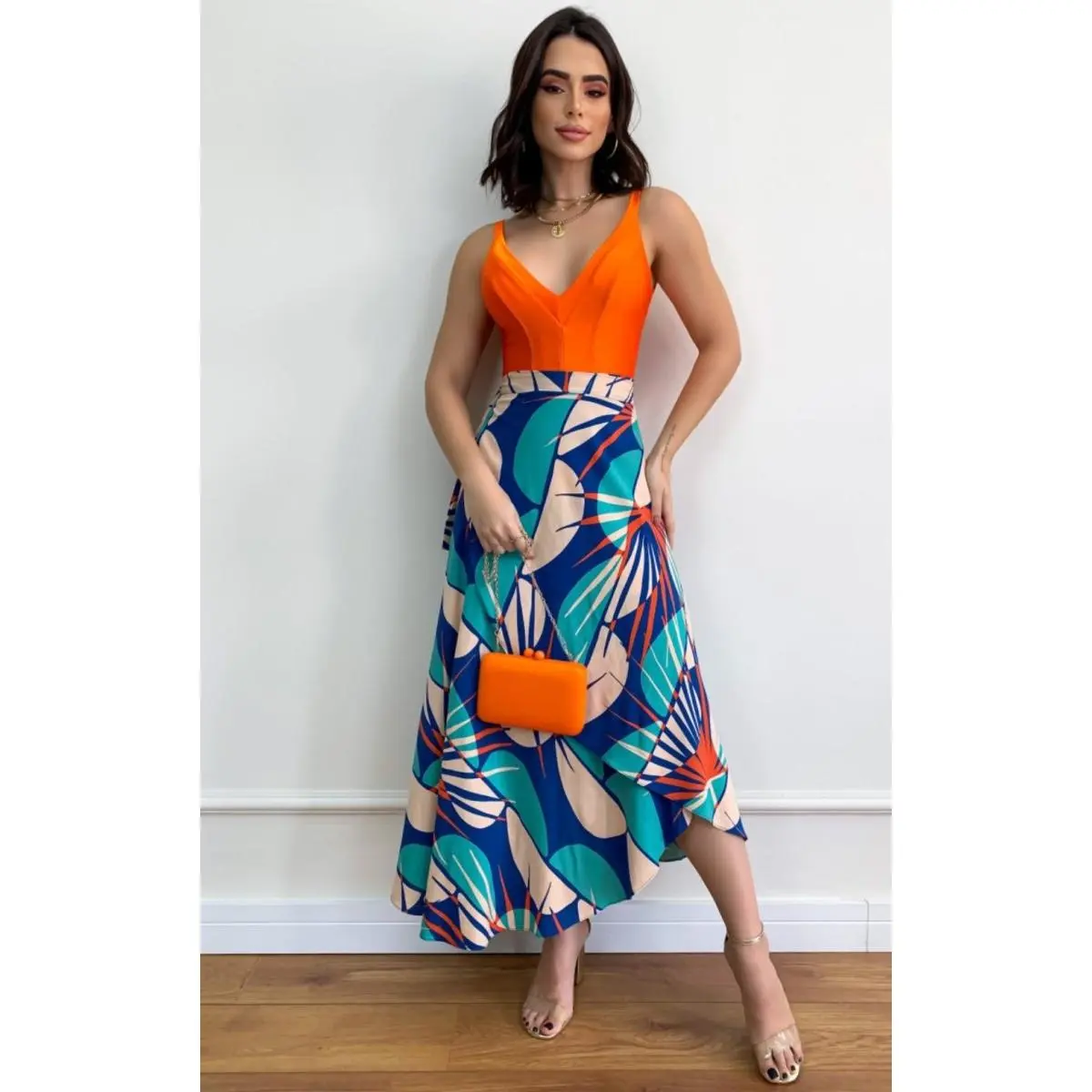 Floral Envelop Skirt