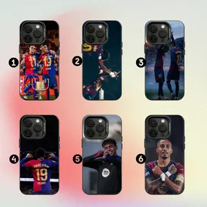 Yamal & Raphinha Barcelona Case: Epic Duo Football Art Compatible with iPhone X, 11, 12, 13, 14, 15, 16, 17 & Samsung