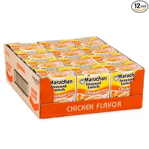 Instant Lunch Ramen Noodles, Chicken Flavor – Japanese-Style Instant Noodle Soup, Easy Meal Ready in 3 Minutes – 2.25 Oz. (12 Pack)