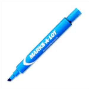 Avery 1074393 Marks-A-Lot Desk Style Non-Toxic Large Permanent Marker, 0.18 In. Chisel Tip, Blue, Pack - 12