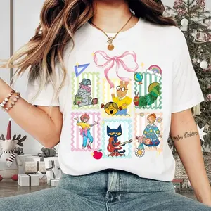 Chidren Books Characters Back To School Coquette Shirt, I Still Read Childrens Books, Teacher Library Book Club Kindergarten 9