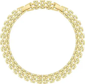 Cuban Link Chain Chunky Chain Wide-Profile Anklet Plated Foot Jewelry for Women Men