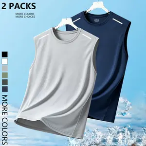 2PCS Men’s Premium Ultra-Soft Tank Tops — High-Stretch, Breathable Muscle Tanks for Fitness & Casual Wear, Mesh Quick-Dry Pullovers, TikTok Favorites, True Size