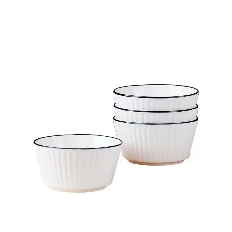 2026 New High-Temperature Ceramic Tableware Set - Household Dishes, Chopsticks, Bowls, Plates Combination