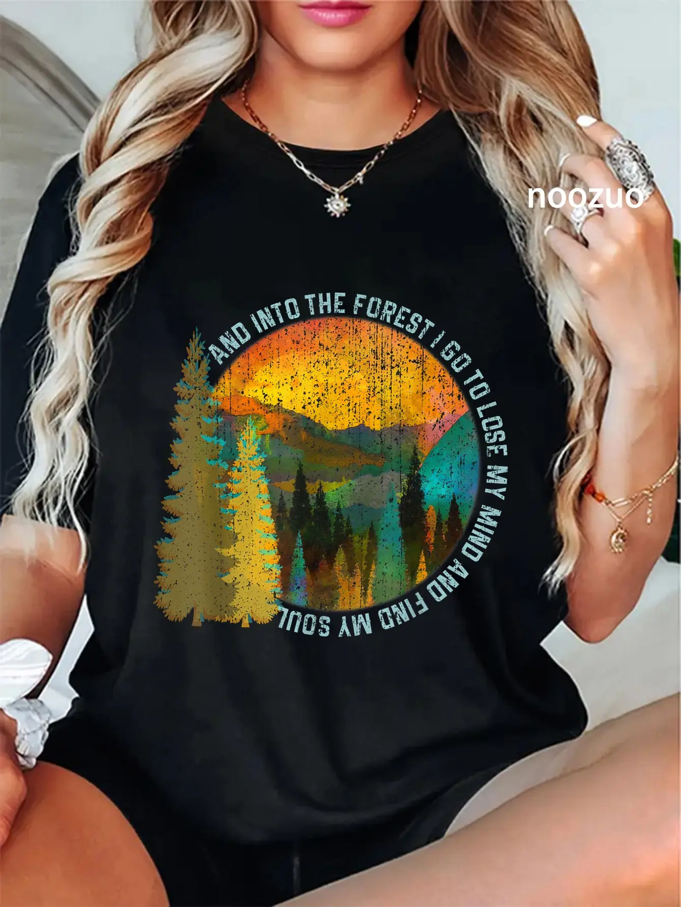 100% Cotton Into The Forest I Go Hiking Shirt Nature Lover Camping Gift T-Shirt