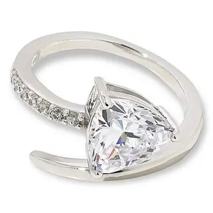 Radiance by Absolute™ 3.30ct Trilliant Cut Solitaire Wrap Ring