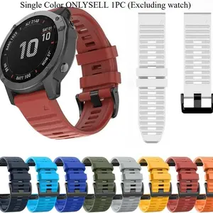 Silicone Casual Business Sports Strap, Quick Release 26mm Watch Band, Compatible with Garmin Fenix 5x/8,tactix,d2 Delta Px