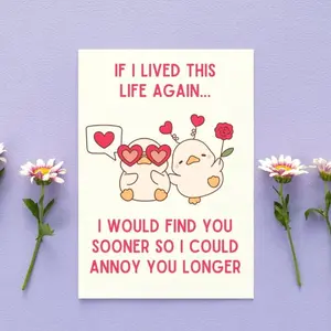 Sarcastic Valentine card for husband / Silly Animal Valentine / valentines card for him / funny anniversary card