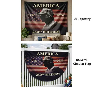MW America 250th Flag, Tepastry/ Semi-Circular Flag, 4th of July Gift
