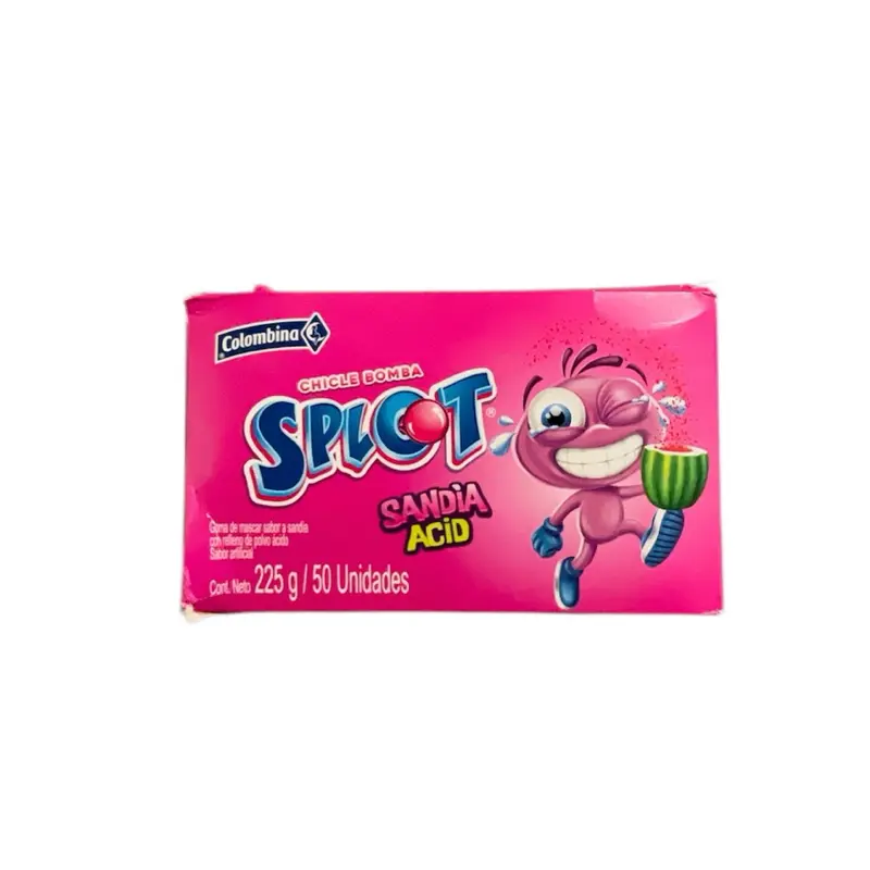 Splot Watermelon Acid Bubble Gum 50 pcs – Sour Watermelon Gum Colombina