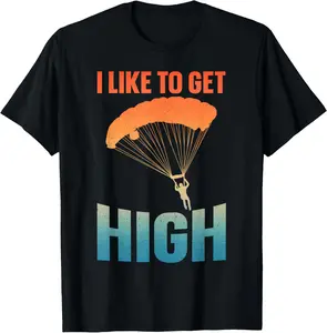 Funny Skydiving Graphic Unisex Tee - Skydive Skydiving Skydiver Casual Short Sleeve Cotton T-Shirt