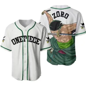 Zoro0 Jersey Baseball Shirt, Unisex Anime Lover Shirt, Baseball Jersey Apparel, Baseball Jersey Top, Gildan Unisex, Premium, Soft