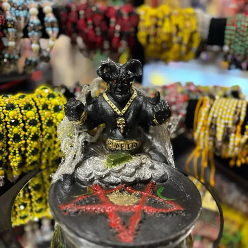 Black mammon statue