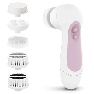 Waterproof Facial Cleansing Spin Brush Set with 5 Exfoliating Brush Heads - Electric Face Scrubber Cleanser Brush by - Face Brush for Gentle Exfoliation and Deep Scrubbing
