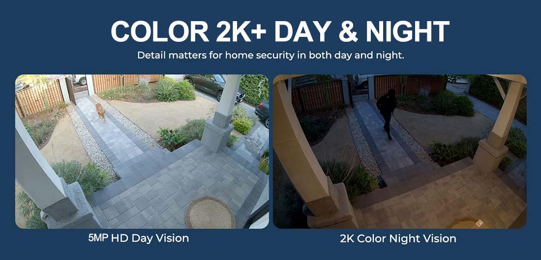 Reolink 2K 4MP Wifi Security Camera with Solar Panel, Motion Spotlight, Argus 3 Pro