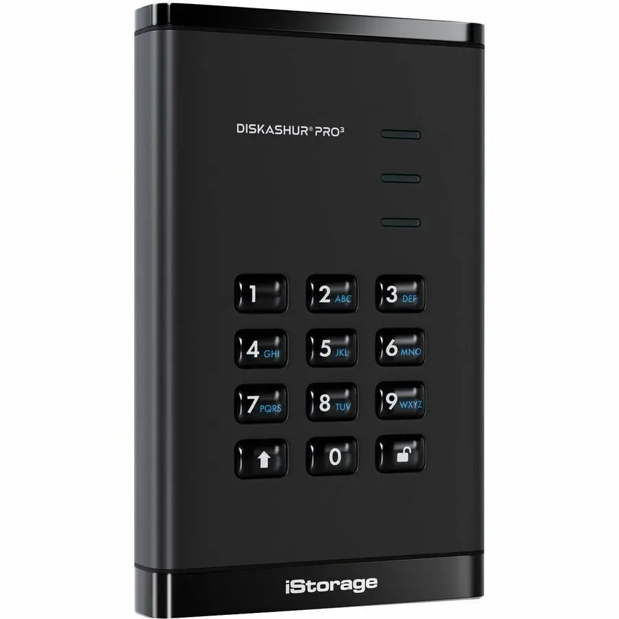 iStorage diskAshur PRO3 4 TB Portable Solid State Drive | FIPS 140-3 Level 3 Pending | Incorporated Common Criteria EAL 5+ | PIN protected | Dust/Water Resistant | TAA Compliant