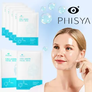 PHISYA Skincare Crystal Moisturizing Mask (5-piece set) contains hydrolyzed collagen extract, soothing and moisturizing, repairing sun-damaged skin, deeply replenishing collagen, brightening skin tone, even skin tone, reducing inflammation and fine lines