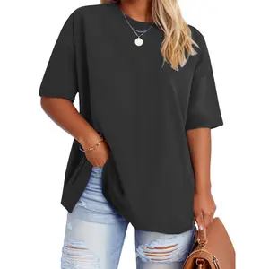 VOGARCE Plus Size Summer T Shirts – Casual Crew Neck Oversized Tee, Soft Comfy Loose Fit Tunic Tops for Women XL-5XL VPS0147