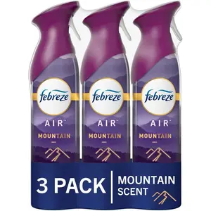 Air Freshener Spray, Odor-Fighting Room Spray, Air Fresheners for Home and Bathroom and Kitchen, Aerosol Can, Mountain Scent, 8.8Oz, 3 Count Febreze