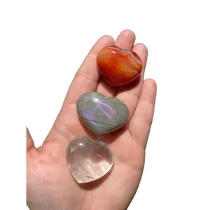 Heart Bundle - Carnelian, Labradorite & Quartz