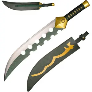 Meliodas Broken Cosplay Sword of Anime Seven Deadly Sins Stainless Steel Blade for Cosplay and Display Green Sword All Made of Metal