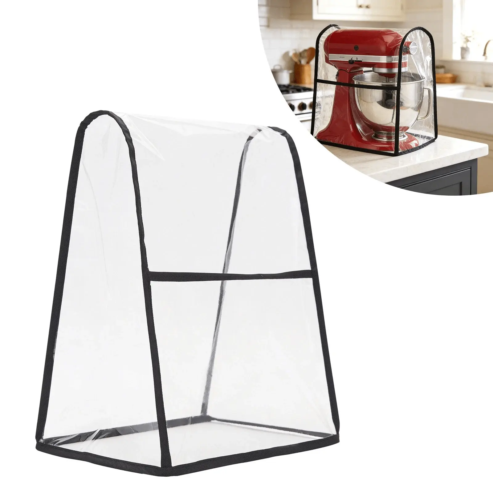 Clear Stand Mixer Cover Dustproof Waterproof PEVA Appliance Protector 17x12x12in