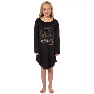 Harry Potter Girl's I'd Rather Stay At Hogwarts This Christmas Wizarding World Sleep Pajama Nightgown