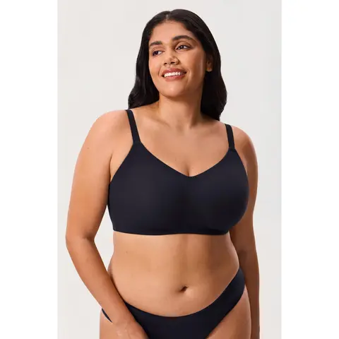 DELIMIRA Women's Inbarely Lift Wireless Bras No Padding Full Coverage Plus Size Seamless Everyday Tshirt Bra