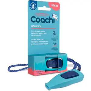 Whizzclick 2-in-1 Combined Clicker and Whistle Dog Training Whistle for Recall and Rewarding Clicker Training Adjustable Reflective Lanyard Suitable for Dogs and Puppies