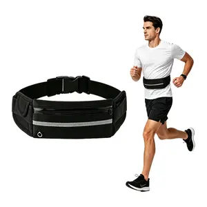 Running Belt for Women and Men, Waterproof Money Belt, Anti-Theft Running Fanny Pack, Hiking Fanny Pack, Holder for Cell Phone, Money, and Keys, Adjustable Belt Pouch Fits Most Phone and Waist Sizes