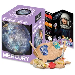 Mercury Cosmic Dig Kit - Explore The Planets of The Solar System with Gem & Fossil Excavation Kits for Kids - STEM Toy Science Dig Kits with Gemstones