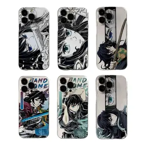 Anime Giyuu Tokito Demon Slayer Transparent Phone Cases For iPhone 17 Promax Pro Air 16 15 14 13 12 11 Soft TPU Anti-fall Shockproof Protective Cover Perfect Holiday Birthday Gift