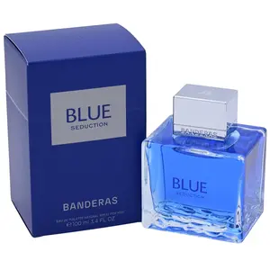 Antonio Banderas Blue Seduction Men, 3.4 oz Modern Aromatic Woody Fragrance for Men with Cultural Blend, Masculine Aroma & Ocean Accord, New In Box Eau de Toilette