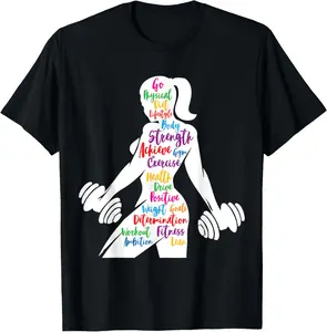 100% Cotton Unisex Women Gym Motivation Workout Motivational Fitness Lover Gift T-Shirt